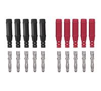 Sirxlevcy 10PZ 4Mm Spine un Banana un Saldare Spina un Banana DIY Connettori Adattatori per Puntali per Puntali Multimetro