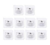 Sirxlevcy 10PZ Supporti per Aste per Tende Autoadesivi Trapano Staffe per Aste per Tende Chiodi di Perforazione Ganci Regolabili Gratuiti -2