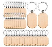 Sirxlevcy 110 Pezzi di in Legno, in Legno Non, in Legno con Incisione su Legno per Fai-da-Te, in Legno Fai-da-Te Quadrati Arrotondati