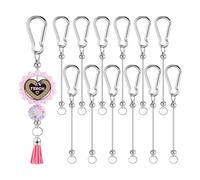 Sirxlevcy 12 Barre con Perline, con Perline In, Barra Vuota DIY per con Moschettone per Realizzare DIY