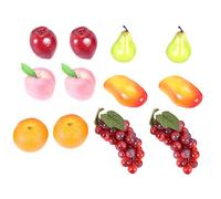 Sirxlevcy 12 Pezzi Decorativi Realistici Realistici Artificiali Frutta Finta Arredamento, Cucina Domestica Festa di Nozze Festival Autunno Ringraziamento Decorazione