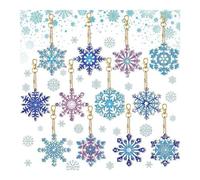 Sirxlevcy 12 Pezzi Fai da Te Pittura Diamante di Neve Segnalibro Kit Materiale Diamante Mosaico Kit Artigianali Ciondolo Fatto A Mano, Una Facile Installazione