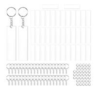 Sirxlevcy 120 Pezzi Rettangolari nel Acrilico Vuoto nel Acrilico Trasparente Vuoto