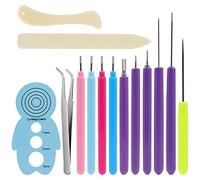 Sirxlevcy 14 Pezzi di Strumenti per Quilling di Carta con Scanalature, Dimensioni Assortite, Penna Ad Ago per Quilling Arrotolata, per Lavori Artistici, Carta DIY