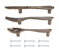 Sirxlevcy 15 Pz Coltello Cucchiaio Forchetta da Cucina Cassetto Maniglie Manopole Manopole da 3 Pollici da Centro A Centro