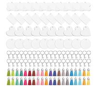 Sirxlevcy 160 Prodotti nel Bianca per Sublimazione, per Sublimazione nel Bianca all'Ingrosso con Anelli di Salto con Nappa nel Bianca Un Trasferimento di