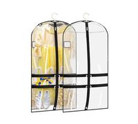 Sirxlevcy 2 Confezioni di Trasparenti per Abiti da Ballo Porta Abiti per Costumi da Ballo per Ballerini con 4 Tasche, Porta Abiti per Costumi da Ballo da 40 Pollici per Viaggi e