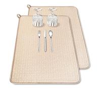 Sirxlevcy 2 Confezioni XXL Tappetino Scolapiatti In Microfibra Grande, 24x17,7 Pollici Assorbente Scolapiatti da Cucina, Tappetino Scolapiatti