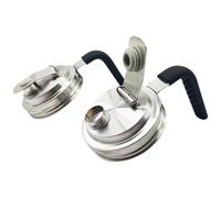 Sirxlevcy 2 Pezzi In Acciaio con Beccuccio Ribaltabile per Barattoli di Vetro A Bocca Larga con Maniglia per Barattoli di Vetro A Bocca Larga