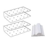 Sirxlevcy 2 Pezzi Porta Lecca-Lecca per Torta Espositore Trasparente Supporto per Caramelle Supporto 15 Fori con 100 Bastoncini di Lecca-Lecca per Dessert di Compleanno di Nozze