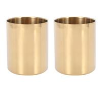 Sirxlevcy 2 pezzi portapenne, portapenne, portapenne, pennello per trucco, cancelleria, organizer in acciaio (oro)