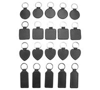 Sirxlevcy 20 Pezzi Sublimazione Vuoto nel Pelle PU Ciondolo con Trasferimento di Ornamento per DIY