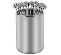 Sirxlevcy 20 Plettri per Cocktail In Metallo con Kit di Supporto, Plettri per Cocktail In Acciaio Inossidabile, Spiedini per Cocktail Riutilizzabili, Spiedini per Antipasti