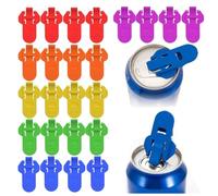 Sirxlevcy 24 Pezzi Manuale Apriscatole Facile Colorato Tappo di Protezione per Lattine di Soda A Tenuta Stagna Strumento di Apertura Superiore per Linguetta di Birra