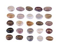 Sirxlevcy 25 Pietre Ispiratrici Incise con Parole di Incoraggiamento Pietre Incise nel per Preoccuparsi Pietre da Meditazione