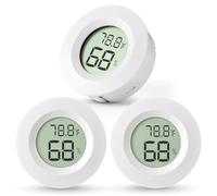 Sirxlevcy 3-Pack Mini Igrometro e Termometro, Misuratore di Umidità Digitale per Interni Ed Esterni Misuratore di Temperatura