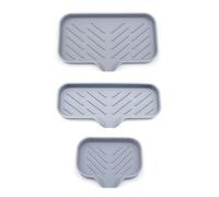 Sirxlevcy 3 Pezzi da Appoggio In Silicone Secco, Tappetino di Scarico per Sapone, Drenaggio, Tappetino In Silicone, Portasapone da Bagno, Portasapone da Cucina Aggiornato