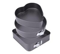 Sirxlevcy 3 Pezzi di Tortiera A Cerniera, Tortiera Antiaderente per Formaggio, Tortiera A Tenuta Stagna con Fondo Rimovibile per Gli Appassionati di Pasticceria