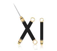 Sirxlevcy 3 Stuzzicadenti Portatili In Titanio, Stuzzicadenti In Metallo con Supporto Protettivo, Mini Stuzzicadenti In Acciaio Inossidabile, Nero