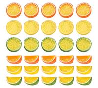 Sirxlevcy 30 Pezzi 2 Pollici di Limone Artificiale, Simulazione Decorativa Finta Frutta Ornamento di Nozze Festival Decor Fotografia Puntelli