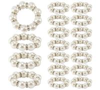 Sirxlevcy 30 Pezzi Anelli per Tovaglioli di Perle Anelli per Tovaglioli di Strass con Perline Anelli per Tovaglioli Anelli per Tovaglioli