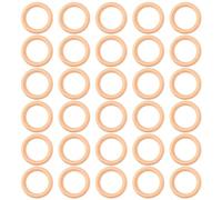 Sirxlevcy 30 Pezzi di Anelli in Legno Naturale 60 Mm Incompiuto Macrame in Legno Cerchi in Legno per la Creazione di Gioielli con Ciondolo Fai da Te