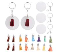 Sirxlevcy 300 Pezzi nel Acrilico Vuoti Cerchi nel Acrilico Trasparente Dischi Trasparenti per Progetti Artigianali DIY