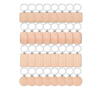 Sirxlevcy 32 Pezzi Grezzi per Incisioni su Legno Sfusi in Legno Non Finiti Tag Fai da Te