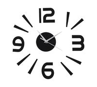 Sirxlevcy 3D Oggettistica per La Casa Quartz DIY Orologi da Parete Orologio Horloge Orologio da Soggiorno Moda Acrilico con Specchio Nero