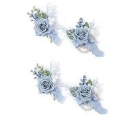 Sirxlevcy 4 PCS Corpetto Accessori Decorativi Accessori per Fiori da Polso Bracciali per Corsetto da Polso con Fiori Artificiali da Ballo