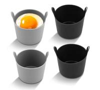 Sirxlevcy 4 Pezzi Stampini per Friggitrice Ad Aria, Stampi per Uova per Friggitrice Ad Aria con Doppio Manico, Stampi per Uova Riutilizzabili per Friggitrice Ad Aria, Facile Installazione, Facile da U