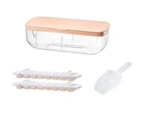 Sirxlevcy 48 Doppio Silicone Grande Capacità Contenitore per Ghiaccio Contenitore per Ghiaccio Congelato Artefatto del Frigorifero con Coperchio Rosa