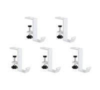 Sirxlevcy 5 Pezzi Gancio da Tavolo con Bloccaggio A Strato Singolo Gancio per Borsa da Studente Gancio per Borsa Mobile da Scrivania da Ufficio Gancio per Tavolo Laterale Bianca