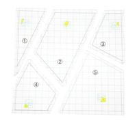 Sirxlevcy 5 Pezzi Quilting Template Set Macchina da Cucire Righello DIY Mano Patchwork Quilting Righello Trapunta Modelli Modelli Quadrati