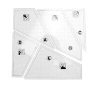 Sirxlevcy 5 Pz Quilting Modello di Taglio Griglie Modello Crazy Eights Quilt Righello Set Quilting Modelli di Taglio Acrilico