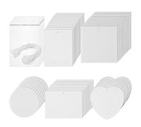 Sirxlevcy 50 Fogli per Deodorante per Sublimazione, Fogli Profumati Rettangolari in Feltro, con Corda per la Decorazione 'Auto, Durevole, Facile da Usare,