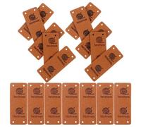 Sirxlevcy 50 Pezzi Etichetta in Ecopelle Etichetta Fatta A Mano Etichetta Pieghevole Etichetta Fatta A Mano con Fori Etichetta in Rilievo Abbellimento Lavorato A Maglia Durevole Facile da Usar