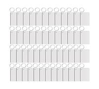 Sirxlevcy 50 Pezzi MDF Rettangolo Blanks Sublimazione Blanks Double Side Heat Transfer MDF Blanks Board Key Blank MDF Board Blanks