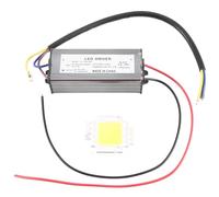 Sirxlevcy 50W LED Driver Impermeabile IP67 Alimentatore Adattatore Ad Alta Potenza + 50W LED Chip Lampadina Risparmio Energetico per la Luce del Giorno DIY
