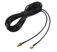 Sirxlevcy 5M Di Prolunga Per Connettore Antenna Wifi -Femmina Nero Rp-Sma