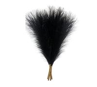 Sirxlevcy 5Piece Faux Pampas Grass, 18In/45Cm Composizione di Fiori di Erba Pomposa per La Casa Boho (Nero)