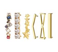 Sirxlevcy 6 Pezzi Clip di Lacci Delle Scarpe In Metallo Scarpe Accessori Strass Scarpe Fascino Decorazione