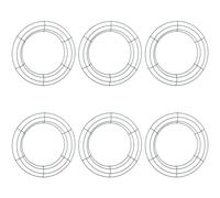 Sirxlevcy 6 Pezzi di Anelli di Ghirlanda di Filo Verde Scuro Cornice di Ghirlanda di Filo per La Decorazione di San- di Capodanno di Natale (10 Pollici)