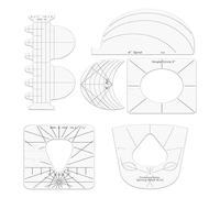 Sirxlevcy 6 Pezzi di Modelli di Righello su Misura Set di Abbigliamento Fai da Te Forniture per Cucire Quilter Righello per Cucire Stencil Strumento per Cucire