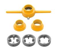 Sirxlevcy 6 Pezzi di Strumento per la Creazione di Fili In PVC, Kit di Strumenti per Tubi Idraulici, Set di Matrici Tonde per Tubi con 3 Matrici da 1/2 Pollice, 3/4 Pollici e 1 Pollice NPT