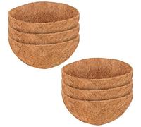 Sirxlevcy 6 Pezzi Fodera Rotonda in Cocco in Fibra di Cocco Naturale Fodera di Ricambio in Cocco per Cesti Appesi Fioriere Fiori