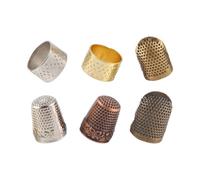 Sirxlevcy 6 Pezzi per Ditale da Cucito, Protezione per nel Metallo Regolabile per Ricamo da Cucito