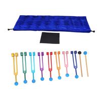 Sirxlevcy 7 Diapason per Chakra + 1 Diapason Ponderato per L'Anima, per la Guarigione Dei Chakra, la Terapia del Suono, per Alleviare Lo Stress Durevole Facile da Installare Facile da Usare, Multicolo