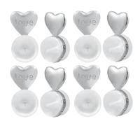 Sirxlevcy 8 Pezzi di Chiusure per Orecchini per Orecchie Cadenti, Sostituzioni per Chiusure per Orecchino per Orecchini Pesanti, Bianca