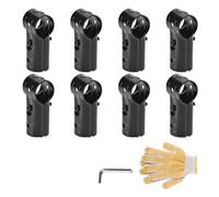 Sirxlevcy 8 Set di Morsetti per Tubi A T da 1 Pollice, Morsetti per Recinzione A Maglie di Catena In Acciaio Laminato A, Morsetti per Tubi con Diametro Esterno di 1 Pollice (25 Mm)